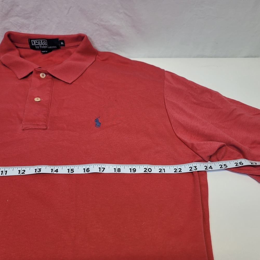 Vintage Polo Ralph Lauren Made in USA Red Casual Polo Short Sleeve Shirt Men XL - Picture 3 of 6